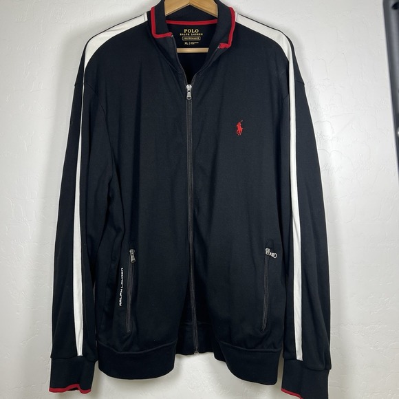Polo Ralph Lauren Other - Polo Ralph Lauren Performance Full-Zip Track Jacket Men's XL Black/White /Red